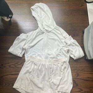 H&M White Hooded Set